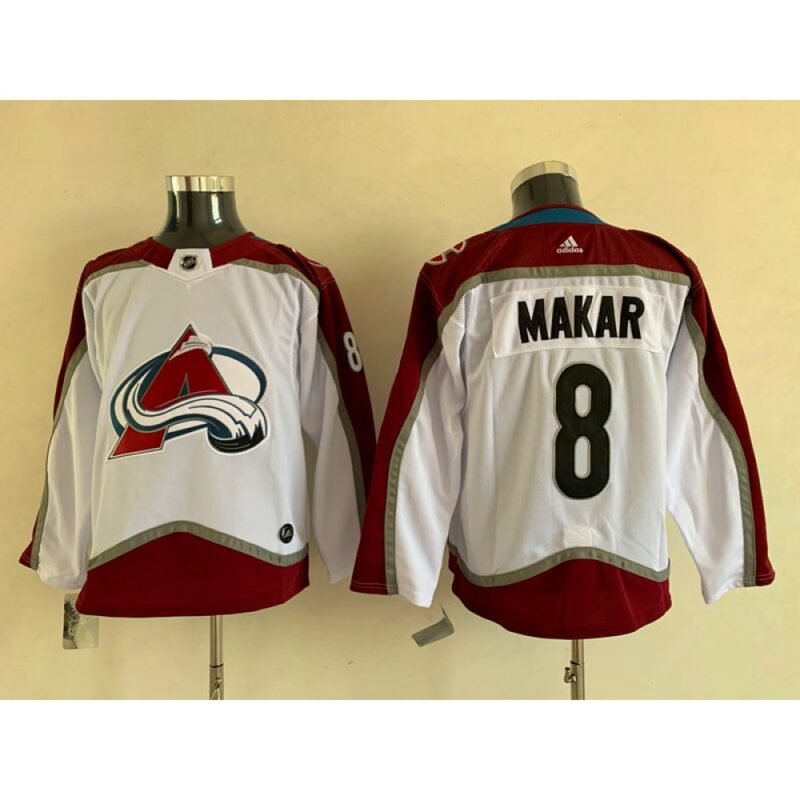 Youth Colorado Avalanche #8 Cale Makar White Stitched Jersey