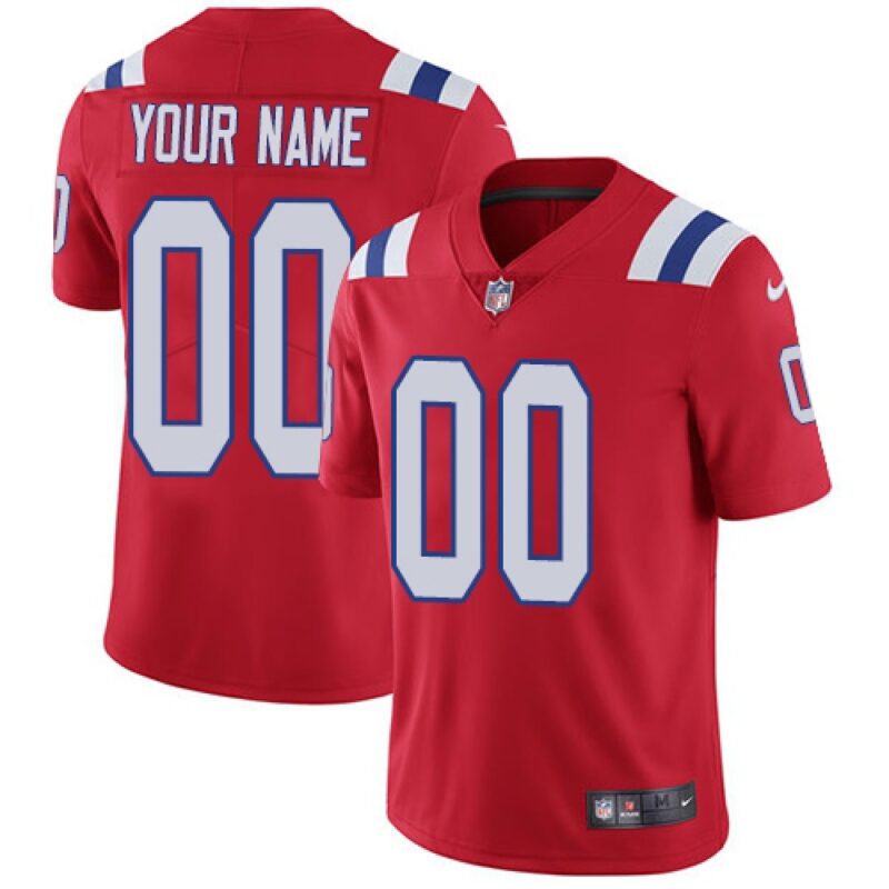 68618cfdd2cc4_1 Men's New England Patriots Customized Red Alternate Vapor Untouchable NFL Stitched Limited Jersey
