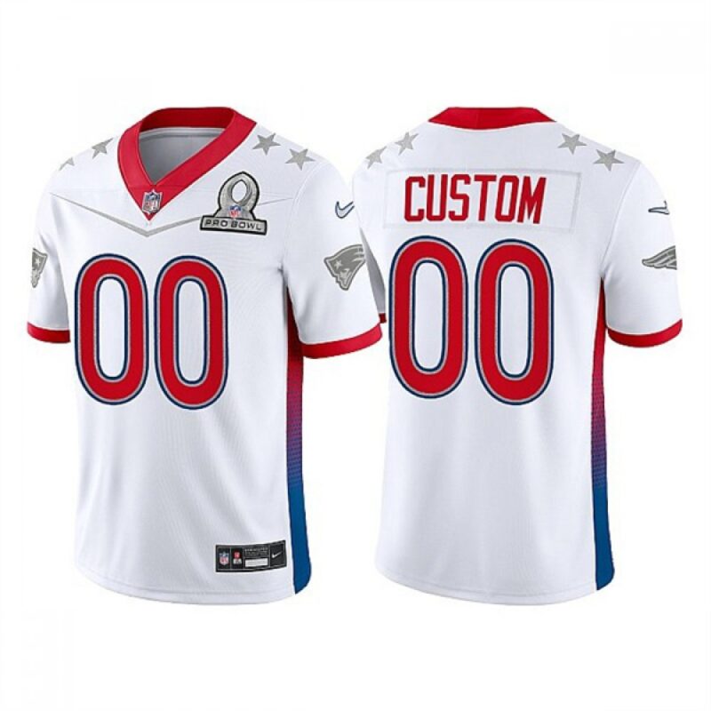68618d05952c5_1 Men's New England Patriots ACTIVE PLAYER Custom 2022 White Pro Bowl Stitched Jersey