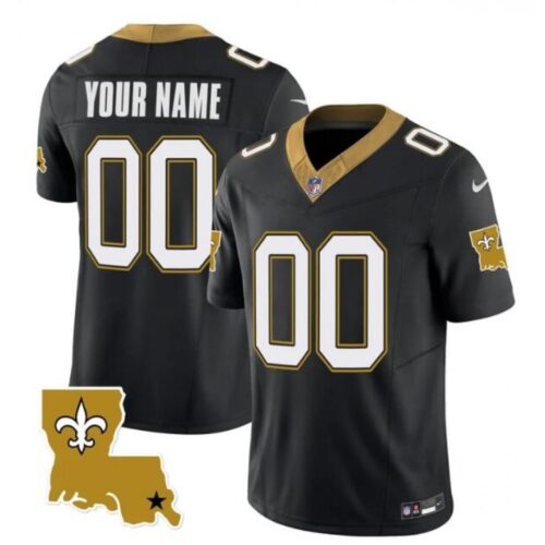 68618d182059f_1 Men's New Orleans Saints Customized Black 2023 F.U.S.E. 1987 Legacy Vapor Stitched Jersey