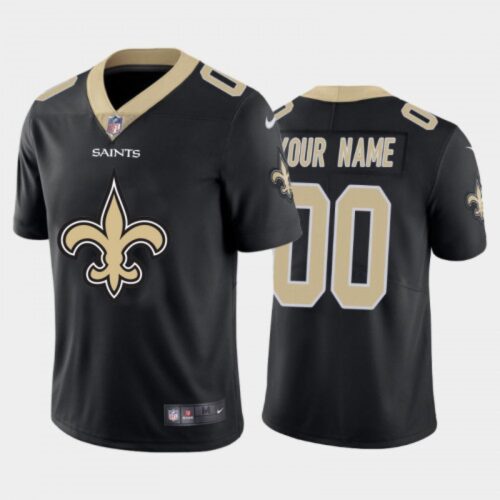 68618d224f4f1_1 Men's New Orleans Saints Customized Black 2020 Team Big Logo Stitched Limited Jersey