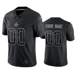 68618d2cc83f8_1 Men's New Orleans Saints Active Player Custom Black Reflective Limited Stitched Football Jersey