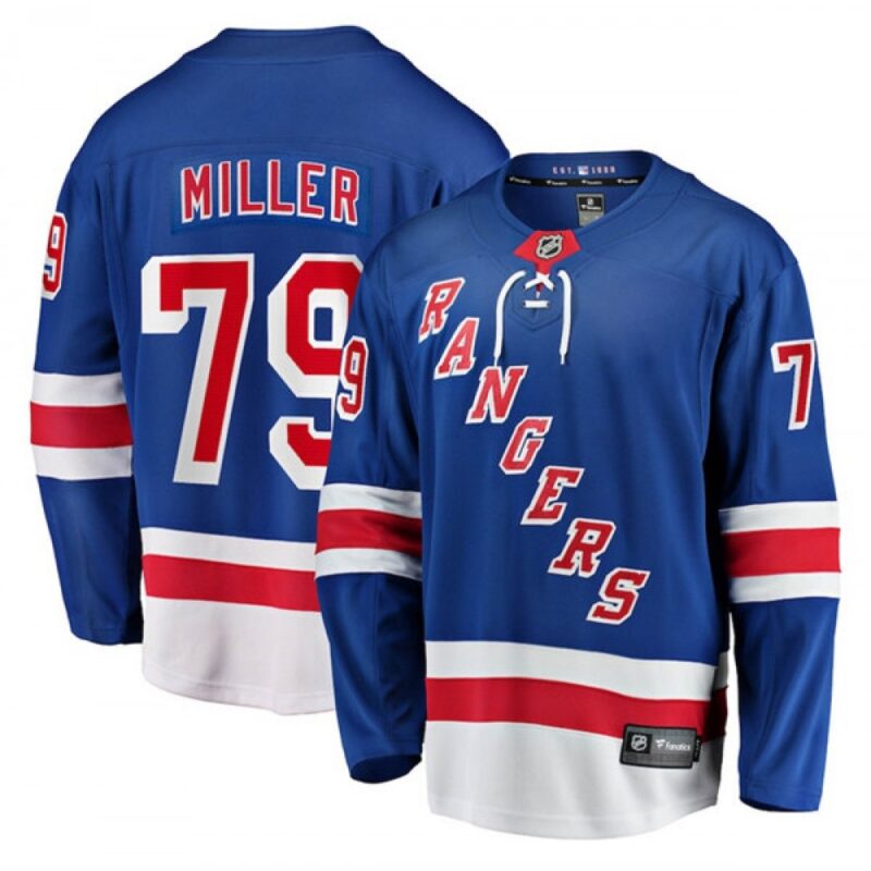 68618d4dc843c_1 Men's New York Rangers #79 K'Andre Miller Blue Home Stitched Jersey