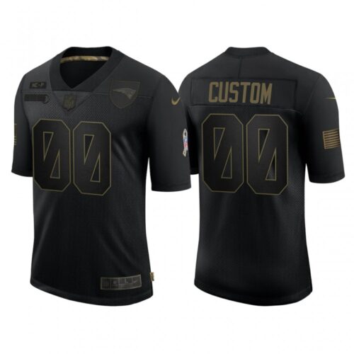 68618d55a30a8_1 Men's New England Patriots Customized 2020 Black Salute To Service Limited Stitched Jersey