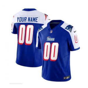 68618d5acc6bc_1 Men's New England Patriots Active Player Custom Blue/White 2023 F.U.S.E. Throwback Limited Stitched Football Jersey