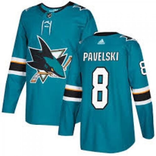 68618d66d5b6e_1 Men's San Jose Sharks #8 Joe Pavelski Teal Stitched NHL Jersey