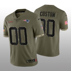 68618d7fe58da_1 Men's New England Patriots ACTIVE PLAYER Custom Olive 2022 Salute To Service Limited Stitched Jersey