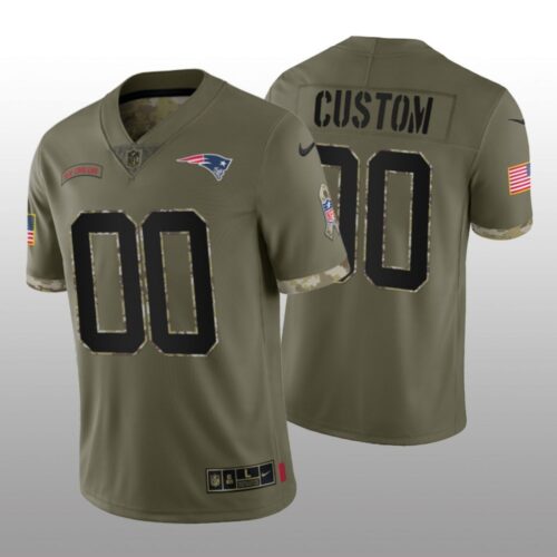 68618d7fe58da_1 Men's New England Patriots ACTIVE PLAYER Custom Olive 2022 Salute To Service Limited Stitched Jersey