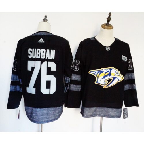 68618dbb423e9_1 Men's Nashville Predators #76 PK Subban Black 1917-2017 100th Anniversary Stitched NHL Jersey