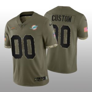 68618dcea79b7_1 Men's Miami Dolphins ACTIVE PLAYER Custom Olive 2022 Salute To Service Limited Stitched Jersey