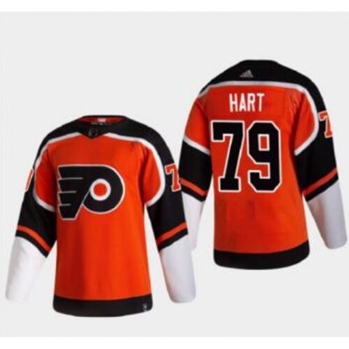 68618ddfa0b0a_1 Men's Philadelphia Flyers #79 Carter Hart Orange Reverse Retro Stitched NHL Jersey