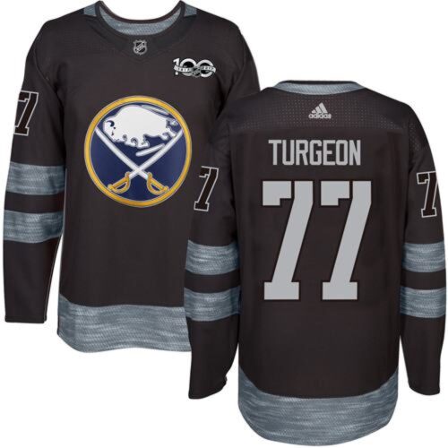 68618df487c27_1 Sabres #77 Pierre Turgeon Black 1917-2017 100th Anniversary Stitched NHL Jersey