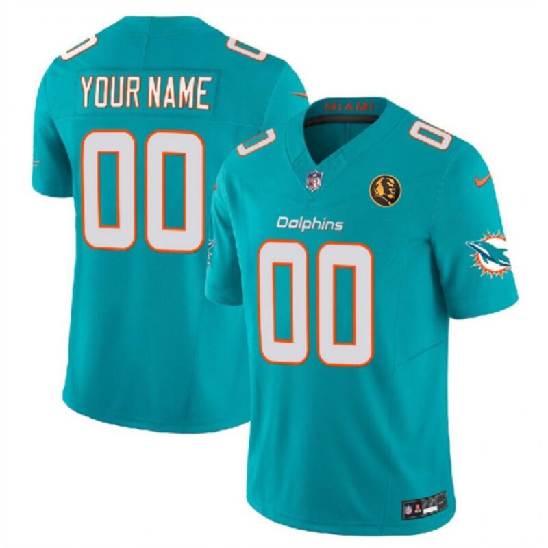 68618e1439f67_1 Men's Miami Dolphins Active Player Custom Aqua 2023 F.U.S.E. With John Madden Patch Vapor Limited Stitched Football Jersey