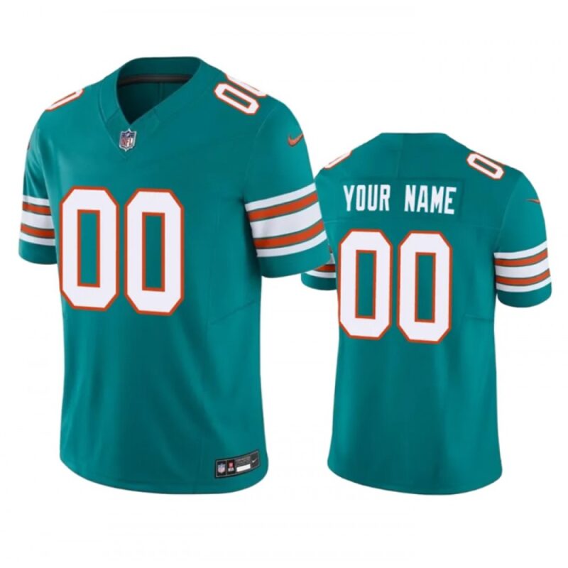 68618e16d37e3_1 Men's Miami Dolphins Active Player Custom Aqua 2023 F.U.S.E Vapor Limited Stitched Football Jersey