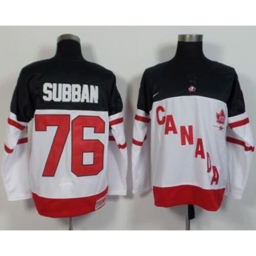 68618e2def56c_1 Olympic CA. #76 P.K Subban White 100th Anniversary Stitched NHL Jersey