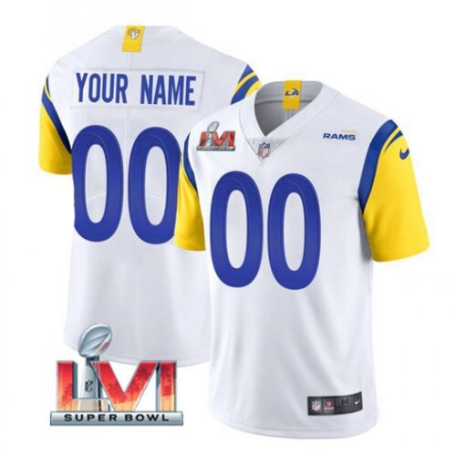 68618e39c7e37_1 Men's Los Angeles Rams ACTIVE PLAYER Custom 2022 White Super Bowl LVI Vapor Limited Stitched Jersey