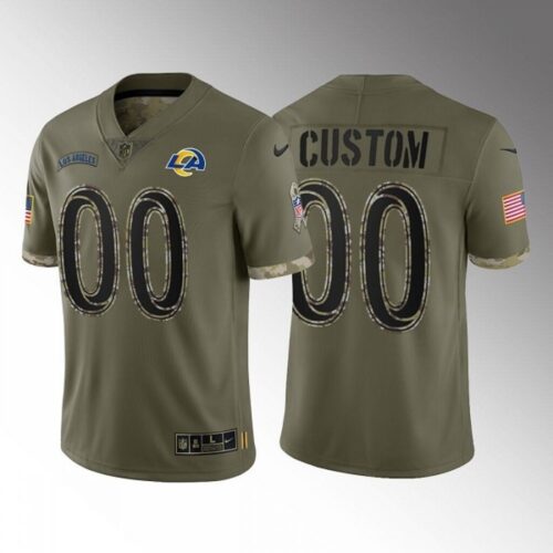 68618e7e42677_1 Men's Los Angeles Rams Customized Olive 2022 Salute To Service Limited Stitched Jersey