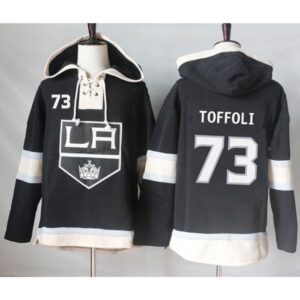 68618e918cfa2_1 Kings #73 Tyler Toffoli Black Sawyer Hooded Sweatshirt Stitched NHL Jersey