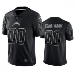 68618e9316f32_1 Men's Los Angeles Chargers Active Player Custom Black Reflective Limited Stitched Football Jersey