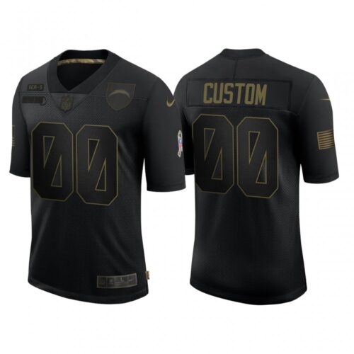 68618e9adc653_1 Men's Los Angeles Chargers ACTIVE PLAYER Custom 2020 Black Salute To Service Limited Stitched Jersey