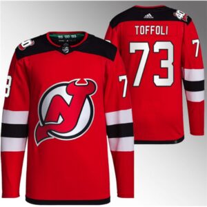 68618ebf91ccc_1 Men's New Jersey Devils #73 Tyler Toffoli Red Stitched Jersey