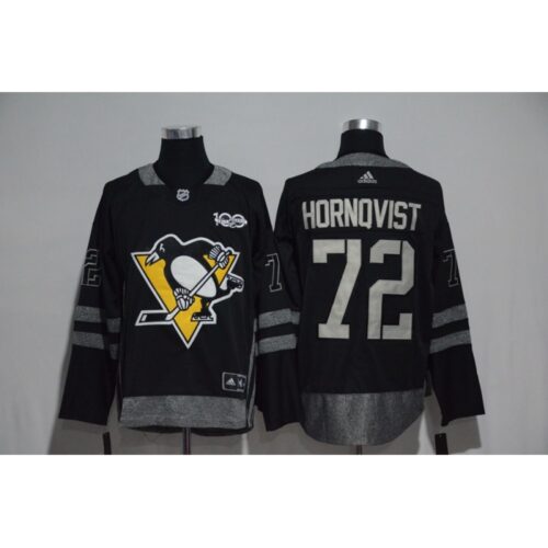68618ece2281d_1 Pittsburgh Penguins #72 Patric Hornqvist Black Men's 1917-2017 100th Anniversary Stitched NHL Jersey