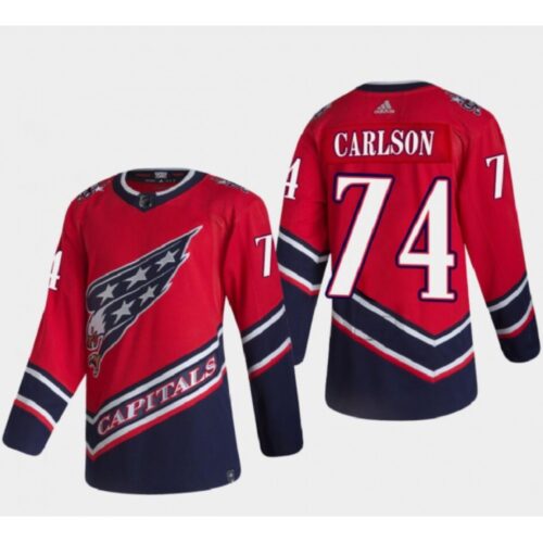 68618f171c70b_1 Men's Washington Capitals #74 John Carlson 2021 Red Reverse Retro Stitched Jersey