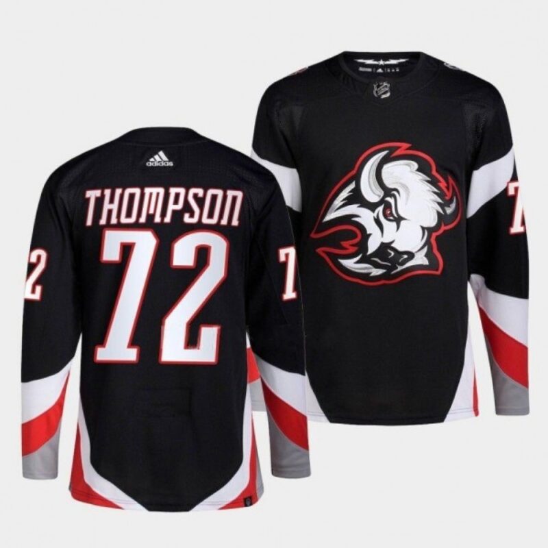 68618f3cb7d10_1 Men's Buffalo Sabres #72 Tage Thompson 2022-23 Black Stitched Jersey