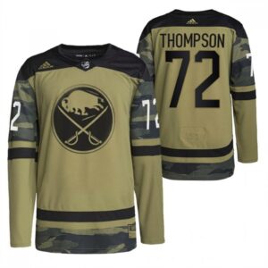 68618f42a946b_1 Men's Buffalo Sabres #72 Tage Thompson 2022 Camo Military Appreciation Night Stitched Jersey