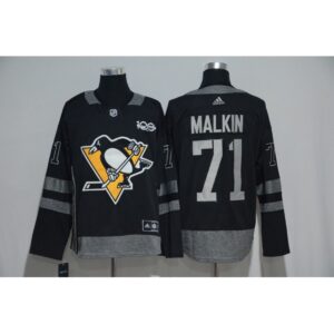 68618f9981985_1 Pittsburgh Penguins #71 Evgeni Malkin Black Men's 1917-2017 100th Anniversary Stitched NHL Jersey