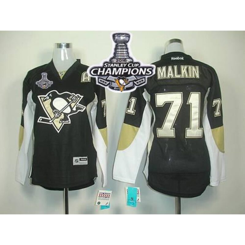 68618fb503cfe_1 Penguins #71 Vgeni Malkin Black 2016 Stanley Cup Champions Women's Home Stitched NHL Jersey