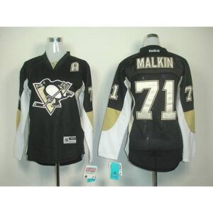68618fb7b5934_1 Penguins #71 Vgeni Malkin Black Women's Home Stitched NHL Jersey