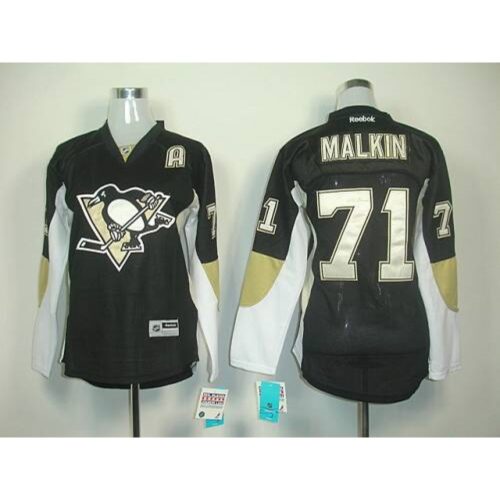 68618fb7b5934_1 Penguins #71 Vgeni Malkin Black Women's Home Stitched NHL Jersey
