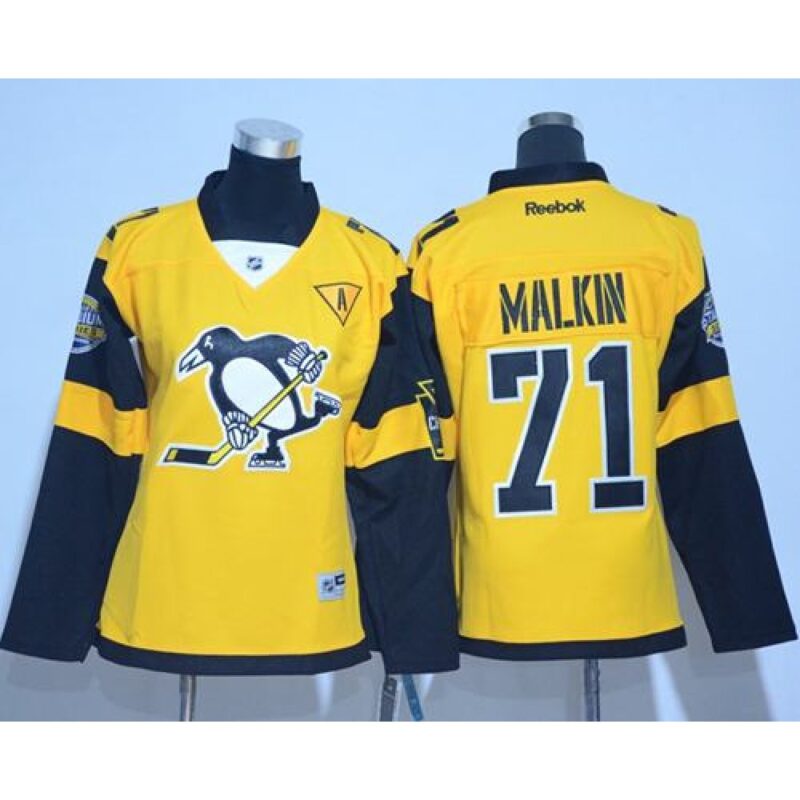 68618fc05ef0a_1 Penguins #71 Evgeni Malkin Gold 2017 Stadium Series Women's Stitched NHL Jersey