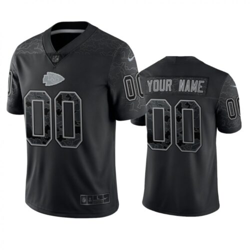 68618fcb041e6_1 Men's Kansas City Chiefs Active Player Custom Black Reflective Limited Stitched Football Jersey