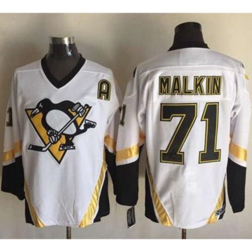 68618fed5dff0_1 Penguins #71 Evgeni Malkin White CCM Throwback Stitched NHL Jersey