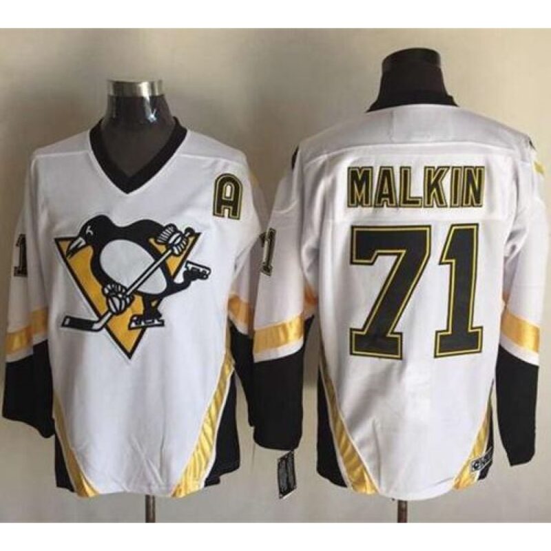 68618fed5dff0_1 Penguins #71 Evgeni Malkin White CCM Throwback Stitched NHL Jersey