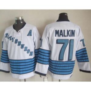 68618ff353b59_1 Penguins #71 Evgeni Malkin White/Light Blue CCM Throwback Stitched NHL Jersey