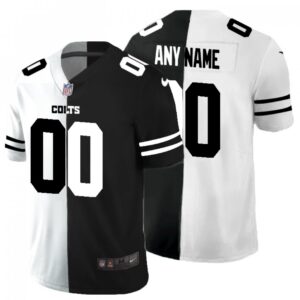 6861900b598cf_1 Men's Indianapolis Colts ACTIVE PLAYER Custom Black & White Split Limited Stitched Jersey