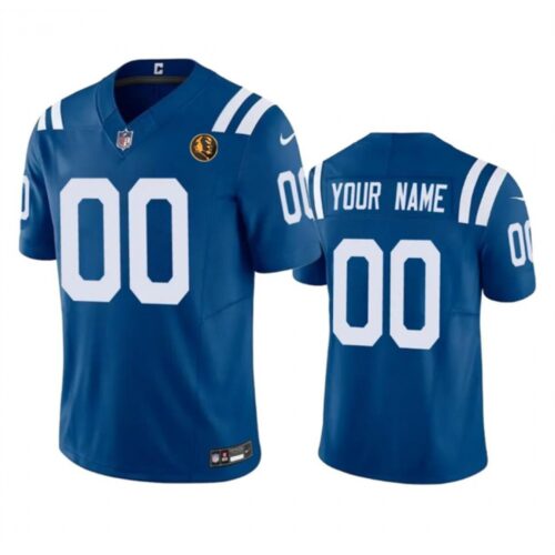 6861901872f6e_1 Men's Indianapolis Colts Active Player Custom Blue 2023 F.U.S.E. With John Madden Patch Vapor Limited Stitched Football Jersey