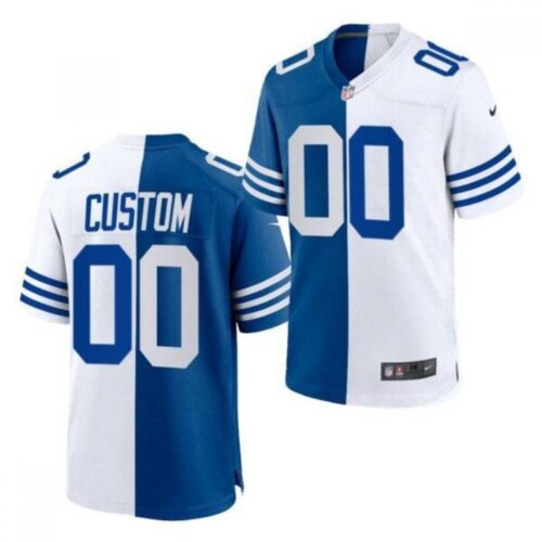 686190264cd90_1 Men's Indianapolis Colts Customized Blue White Split Limited Stitched Jersey