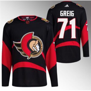 6861902ba3a9a_1 Men's Ottawa Senators #71 Ridly Greig Black Reverse Retro Stitched Jersey
