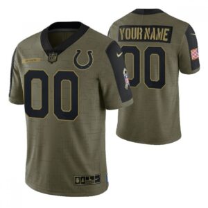 686190319c72b_1 Men's Indianapolis Colts Customized Olive Salute To Service Limited Stitched Jersey