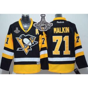 6861906f3d4d1_1 Penguins #71 Evgeni Malkin Black Alternate 2016 Stanley Cup Champions Stitched Youth NHL Jersey