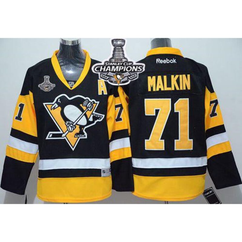 6861906f3d4d1_1 Penguins #71 Evgeni Malkin Black Alternate 2016 Stanley Cup Champions Stitched Youth NHL Jersey