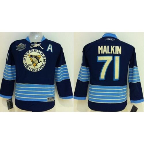 68619074bd164_1 Penguins #71 Evgeni Malkin 2011 Winter Classic Vintage Stitched Dark Blue Youth NHL Jersey