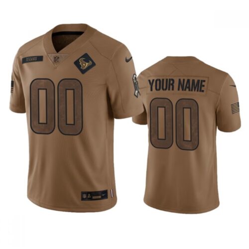 6861907b7d5f7_1 Men's Houston Texans Active Player Custom 2023 Brown Salute To Service Limited Stitched Jersey