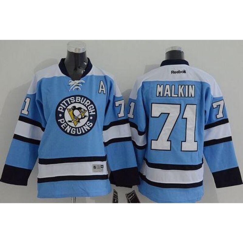 68619081a28ef_1 Penguins #71 Evgeni Malkin Blue Stitched Youth NHL Jersey