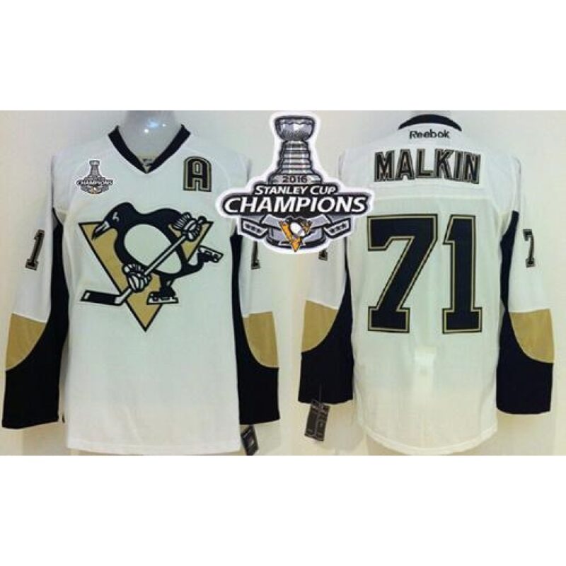6861908f9d646_1 Penguins #71 Evgeni Malkin White 2016 Stanley Cup Champions Stitched Youth NHL Jersey