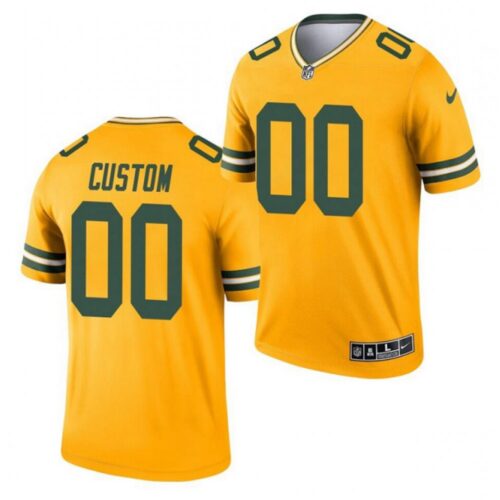 686190c069db6_1 Men's Green Bay Packers ACTIVE PLAYER Custom 2021 Gold Inverted Legend Stitched Jersey